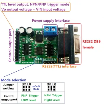 8-канальный RS232 TTL232 Плата Управления Вводом-выводом Com DB9 Последовательный порт для Мгновенного Самоблокирующегося Модуля Реле Задержки Блокировки Защелки