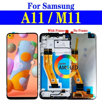 A115F ЖК-дисплей С Рамкой Для Samsung Galaxy A11 LCD M11 M115 Дисплей A115M SM-A115F/DS Замена Сенсорного планшета В сборе
