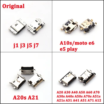 Оригинальный Новый USB-Разъем для зарядки Samsung J1 J3 J5 J7 A10s A20s A30s A20 A30 A40 A50 A21s A51 Разъем для Зарядки USB-порта